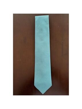 Izod Silver Patterned Necktie Mens Silk Italy Formal Tie 57” x 3.75”